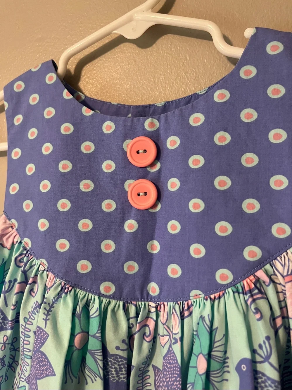 Eleanor‎ Rose Whimsical Garden Dress Floral Birds Size 2